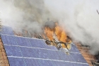 Solar panel fire